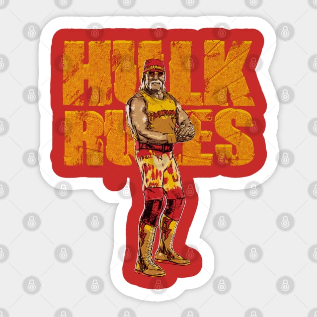 Hulk Hogan Hulk Rules Sticker by MunMun_Design